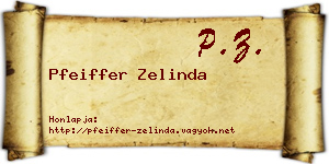 Pfeiffer Zelinda névjegykártya